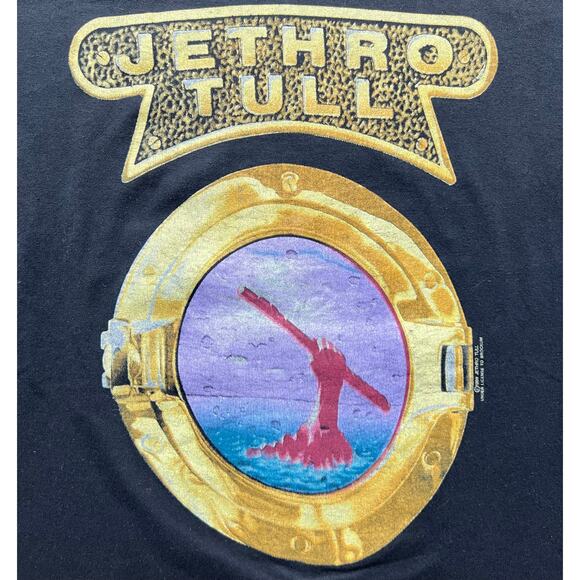 Vintage Jethro Tull Rock Island Ocean Porthole 80s Band Tee TShirt Single Stitch - Picture 5 of 11